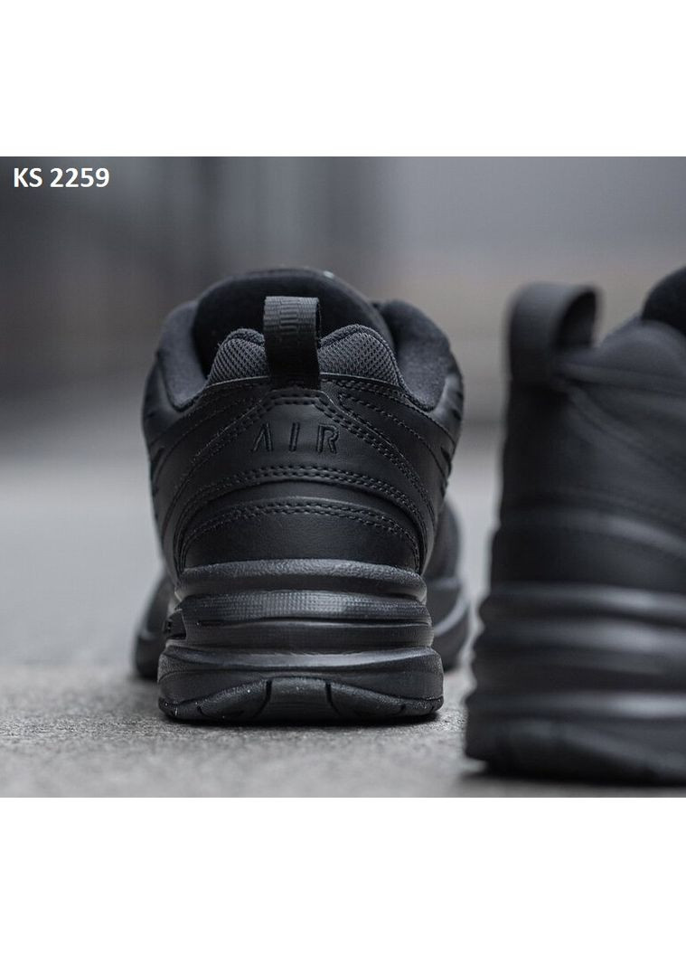 Черные демисезонные кроссовки мужские nike air monarch iv black найк аир монарх No Brand