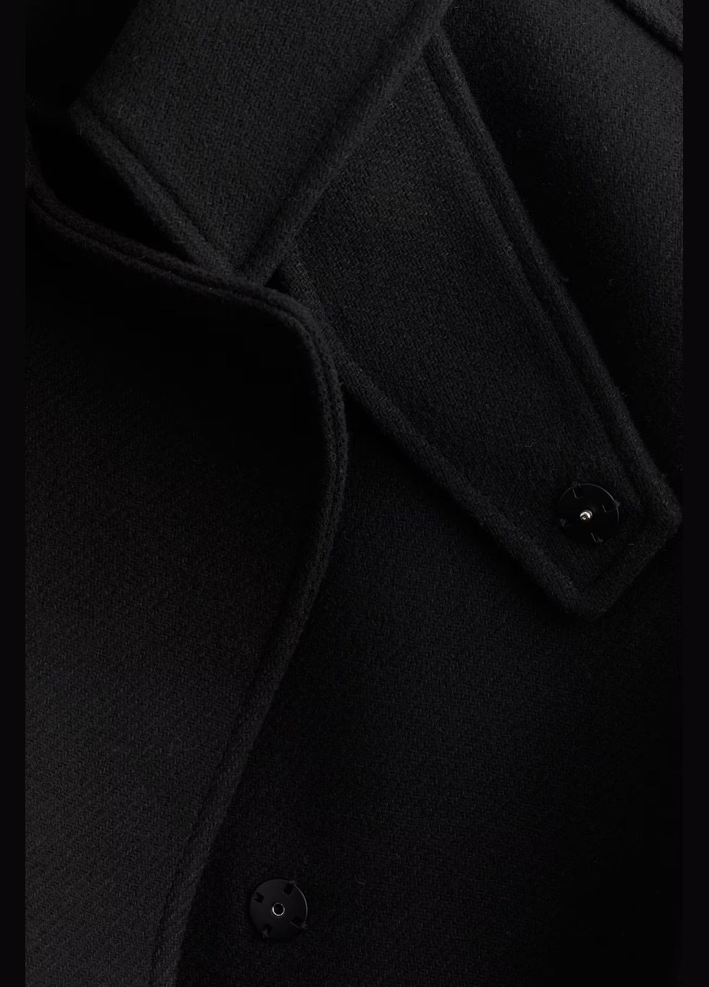 Чорна демісезонна куртка вільного крою весняно-осіння H&M