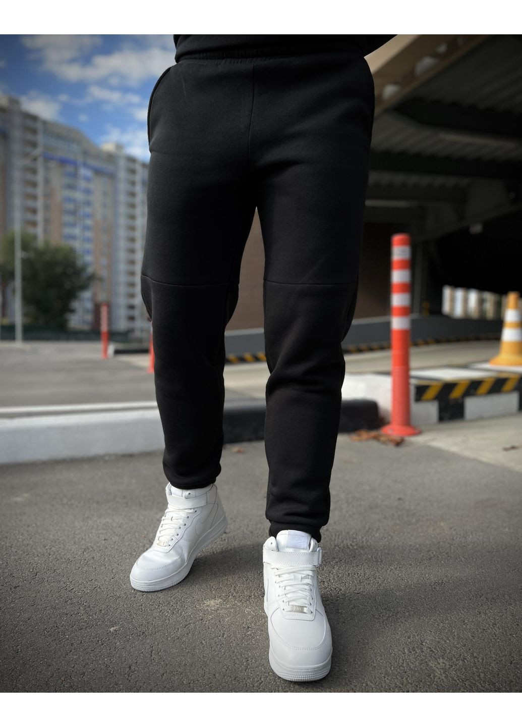 Зимові штани з начосом чорні No Brand (365587911)