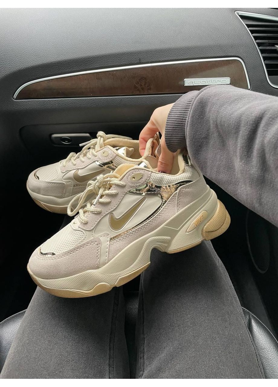 КРОССОВКИ ЖЕНСКИЕ NIKE PRO BEIGE НАЙК No Brand бежевые демисезоны (368885431)