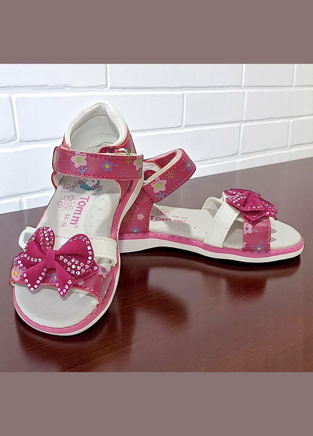 Ортопедичні босоніжки відкриті сандалії на липучках для дівчинки ТОМ М Tom.M (336147425)