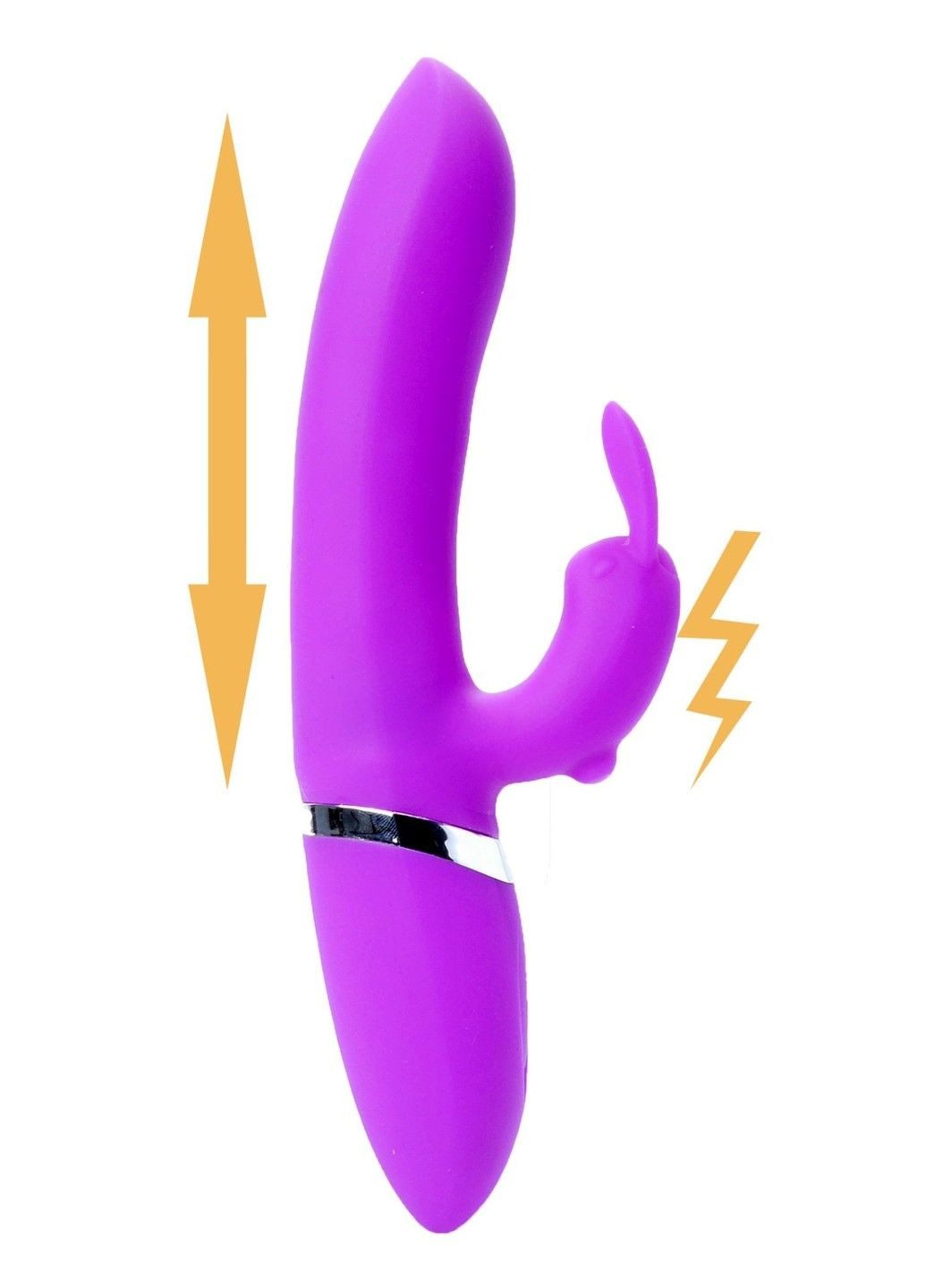 Вибратор-кролик CLARA Purple 12 функций вибрации и 6 пульсаций USB Boss Series (292012096)
