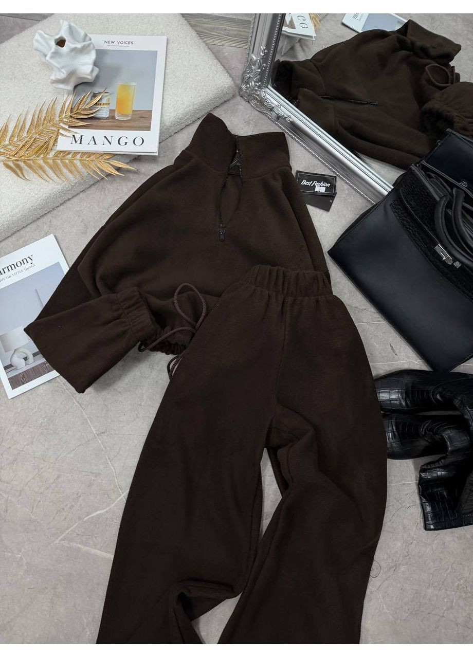 Женский теплый костюм oversize из флиса No Brand (371816782)