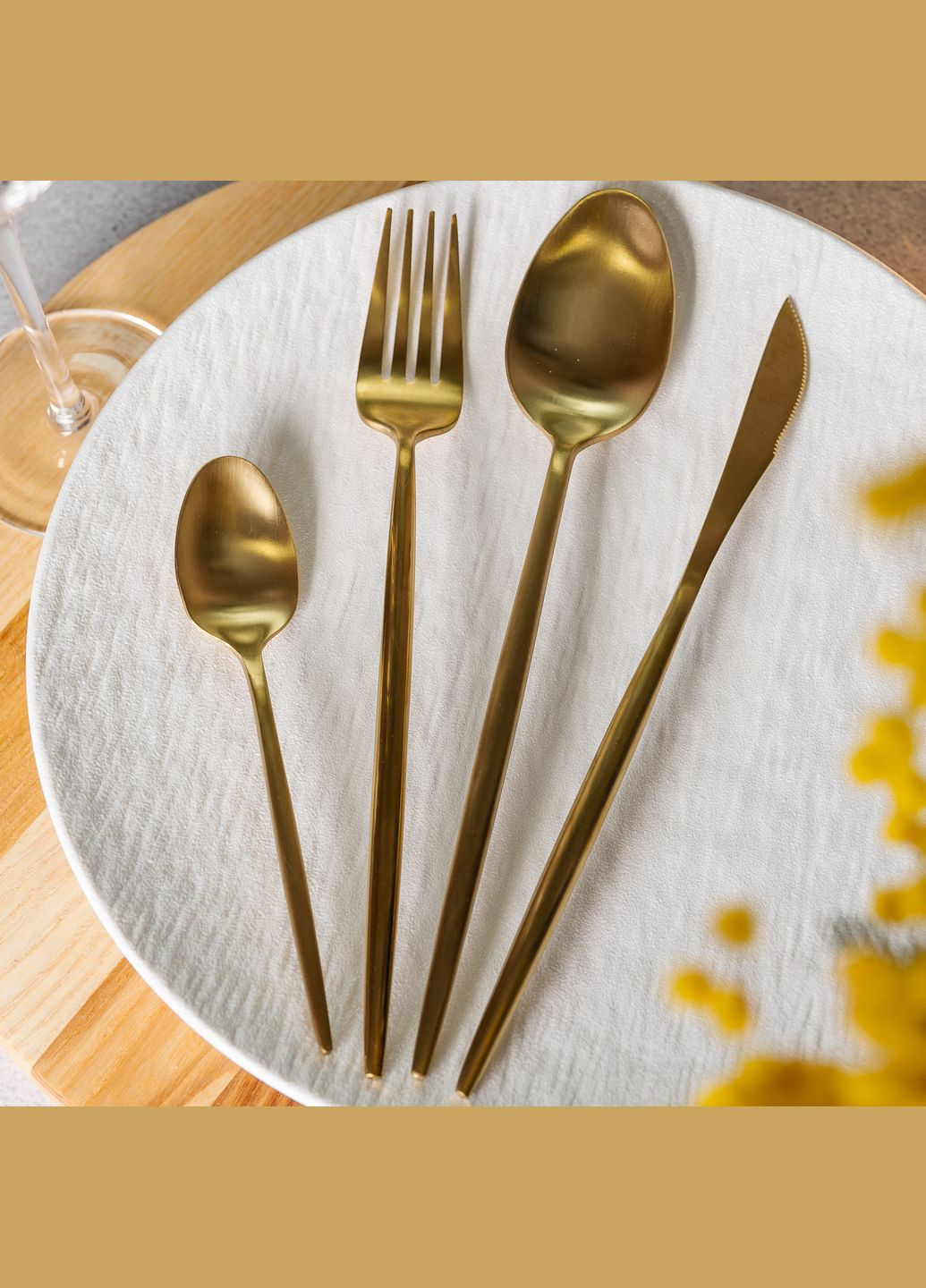 Набор столовых приборов Elit из нержавеющей стали на 6 персон, матовая бронза Yiwu (361678290)