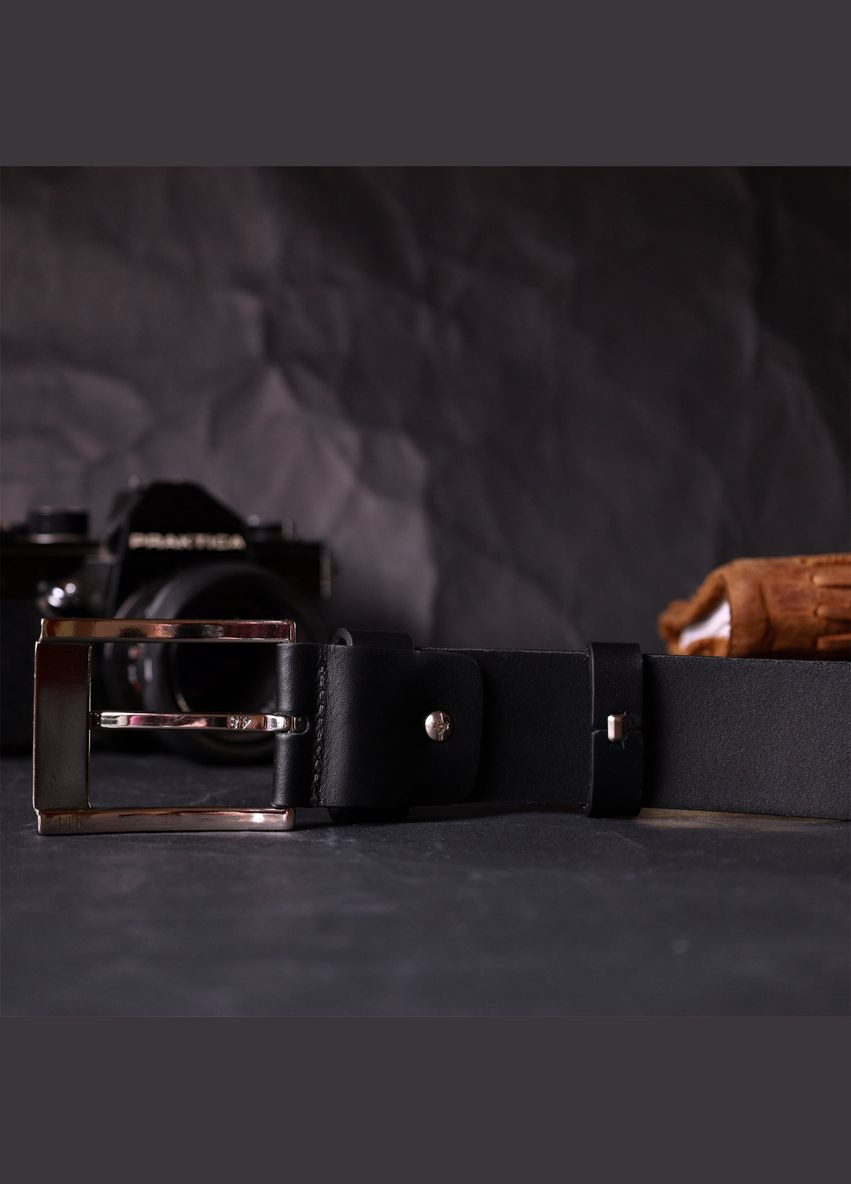 Зручний ремінь під джинси з натуральної шкіри 11683 Чорний Grande Pelle (329148160)