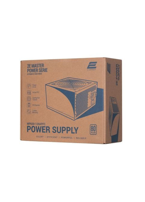 Блок питания 24pin(20+4), 1xCPU 8pin(4+4), 3xMolex, 5xSATA, (2EMP650-120APFC) 2E MASTER POWER (650W), >80, 80+ White, 120mm, 1xMB (295930028)