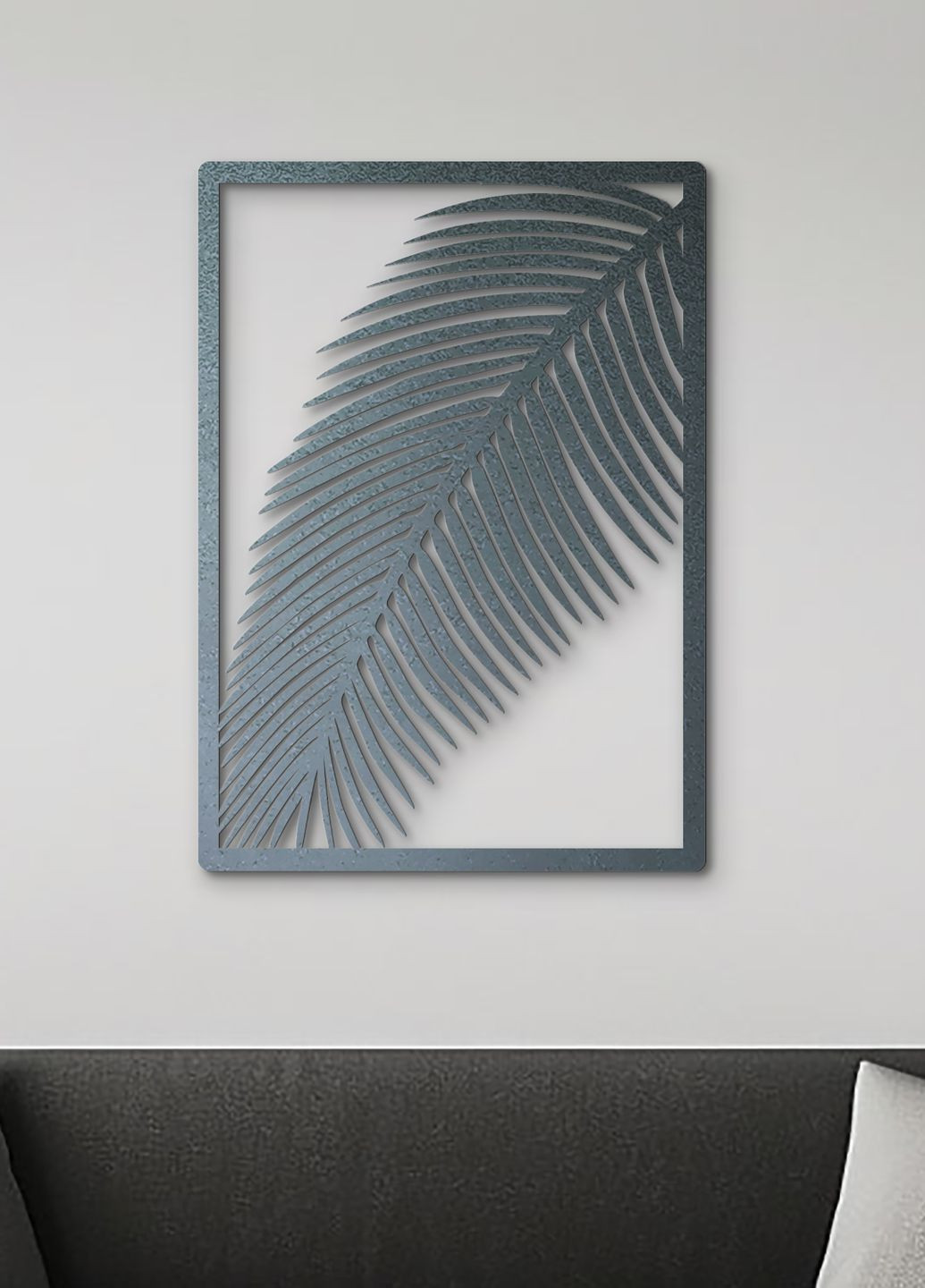 Настенный декор для дома, декоративное панно из дерева "Пальмовий лист", минималистичный стиль 70х50 см Woodyard (292113539)