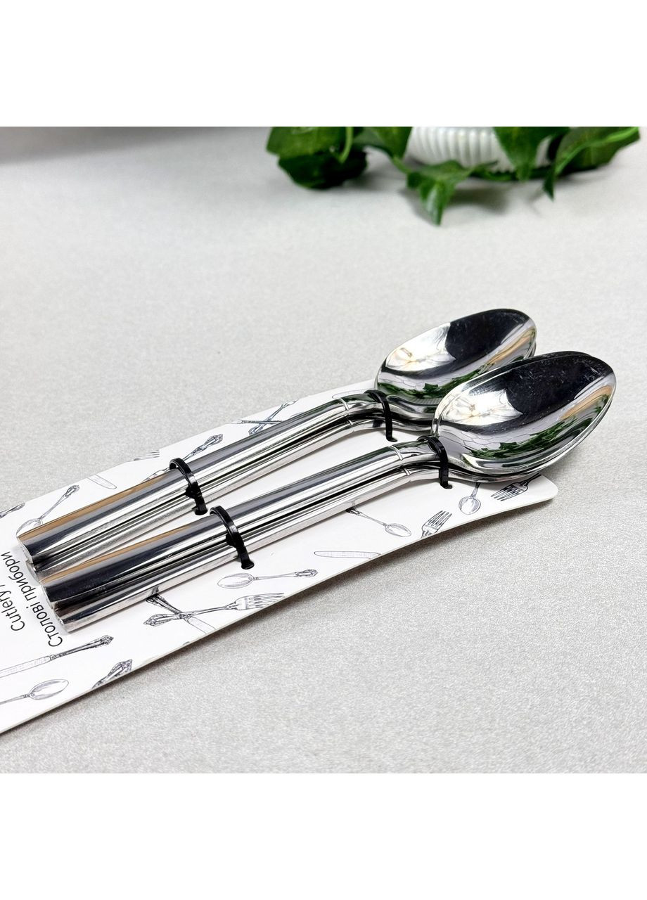 Набір чайних ложок нержавіюча сталь 15 см Silver 4875 Lazio GK (371683393)