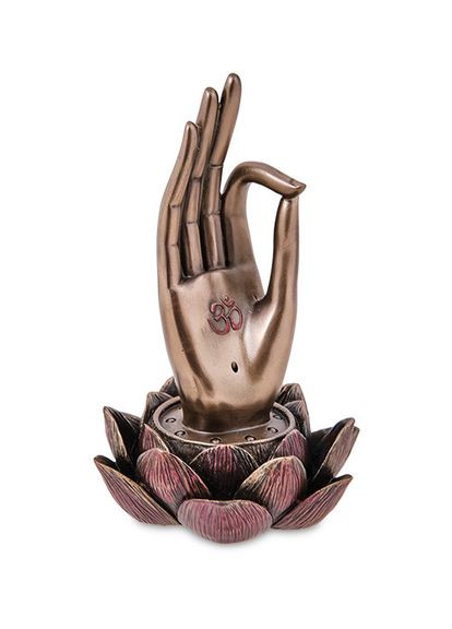 Статуэтка Витарка мудра - жест передачи мудрости 16х11х11 см 1907242 бронзовое покрытие полистоуна Veronese (302239343)