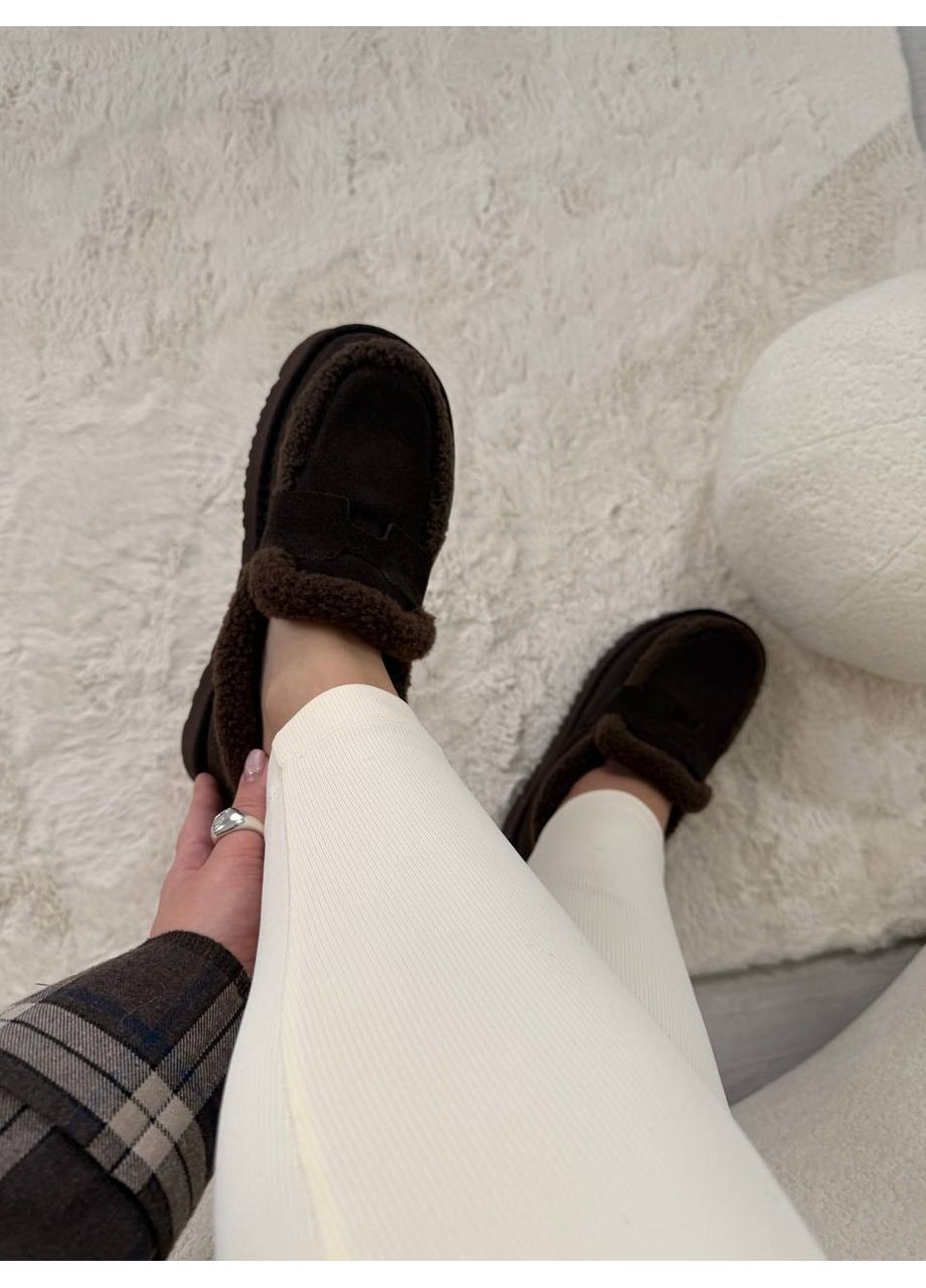 ITTS Лофери з натуральної замші з хутром лофери кавовий з натуральна замша, китай — демісезон (363840656)