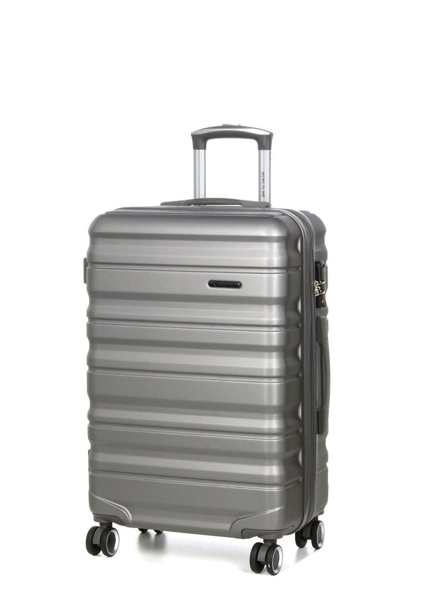 Валіза Франція середня M сіра 66х43х26(+5)см/75л/3.7кг/ 628 WORLDLINE (324802362)