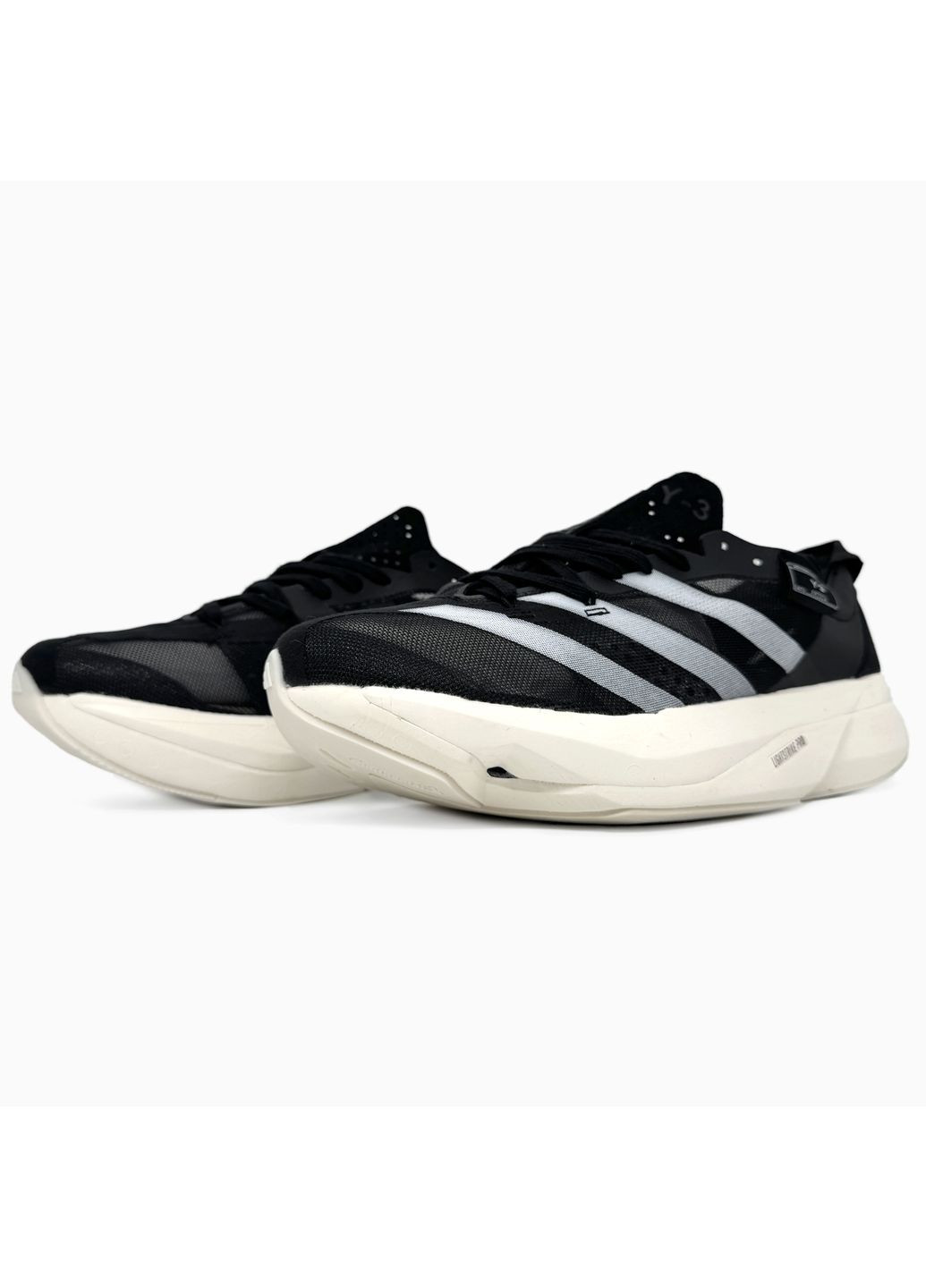 Черные демисезонные кроссовки мужские adidas adizero adios pro 3.0 black адидас адизеро No Brand