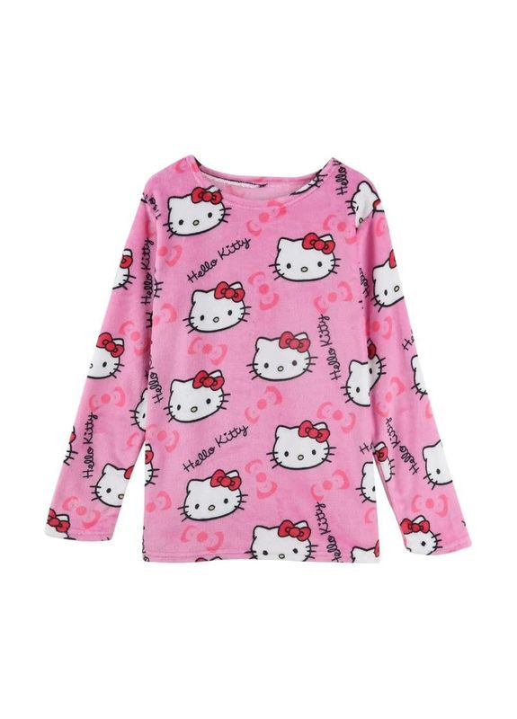 Розовая зимняя пижамная кофта, розовая, размер xl (10346) Hello Kitty