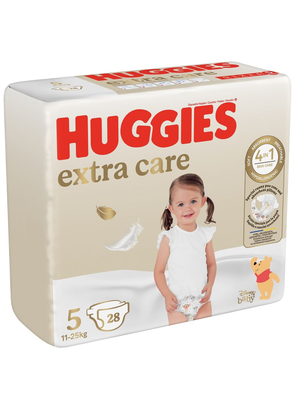 Подгузники на липучках Extra Care 5 (11-25 кг), 28 шт. Huggies (327223425)