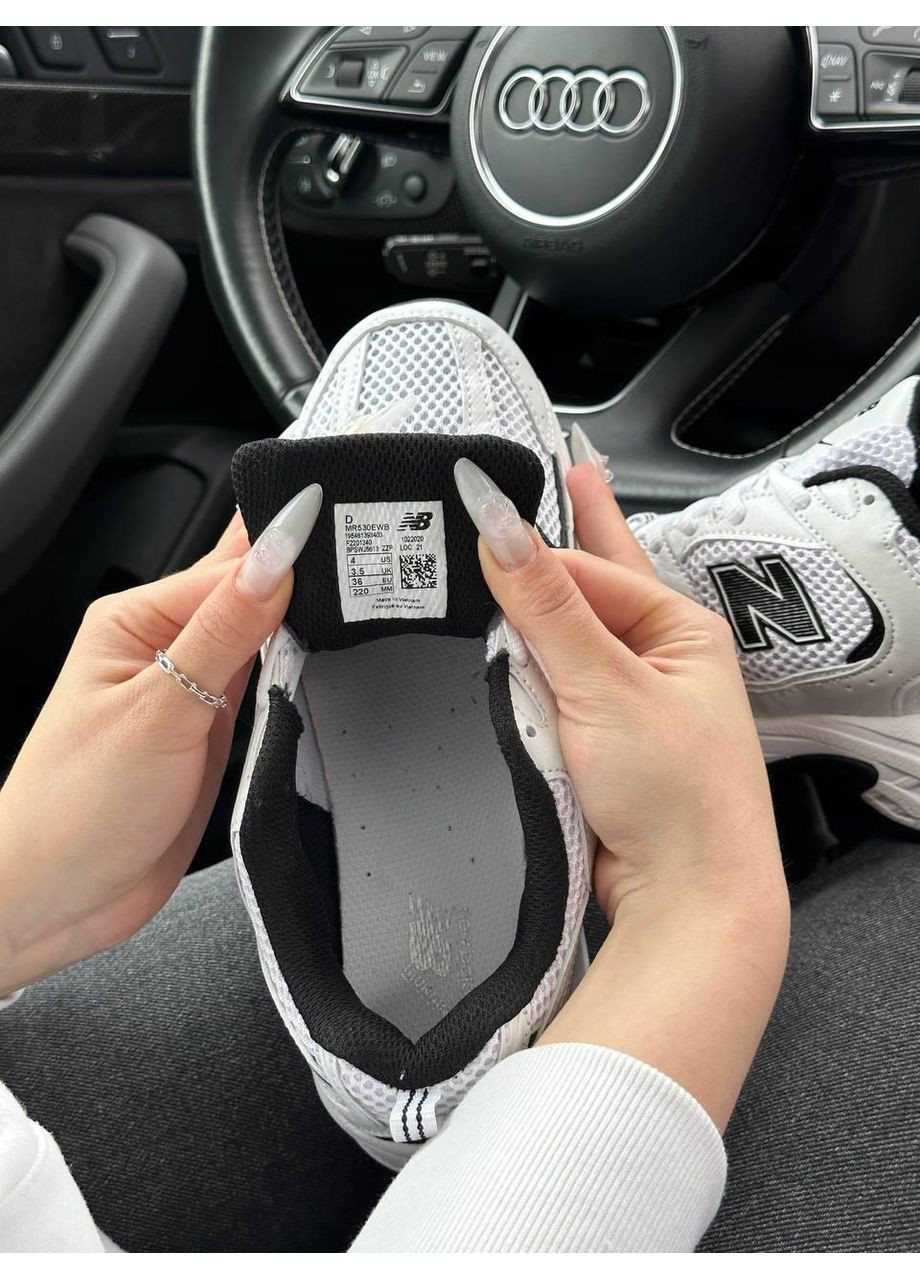 Черные демисезонные кроссовки мужские new balance 530 white black v2 нью беланс 530 No Brand