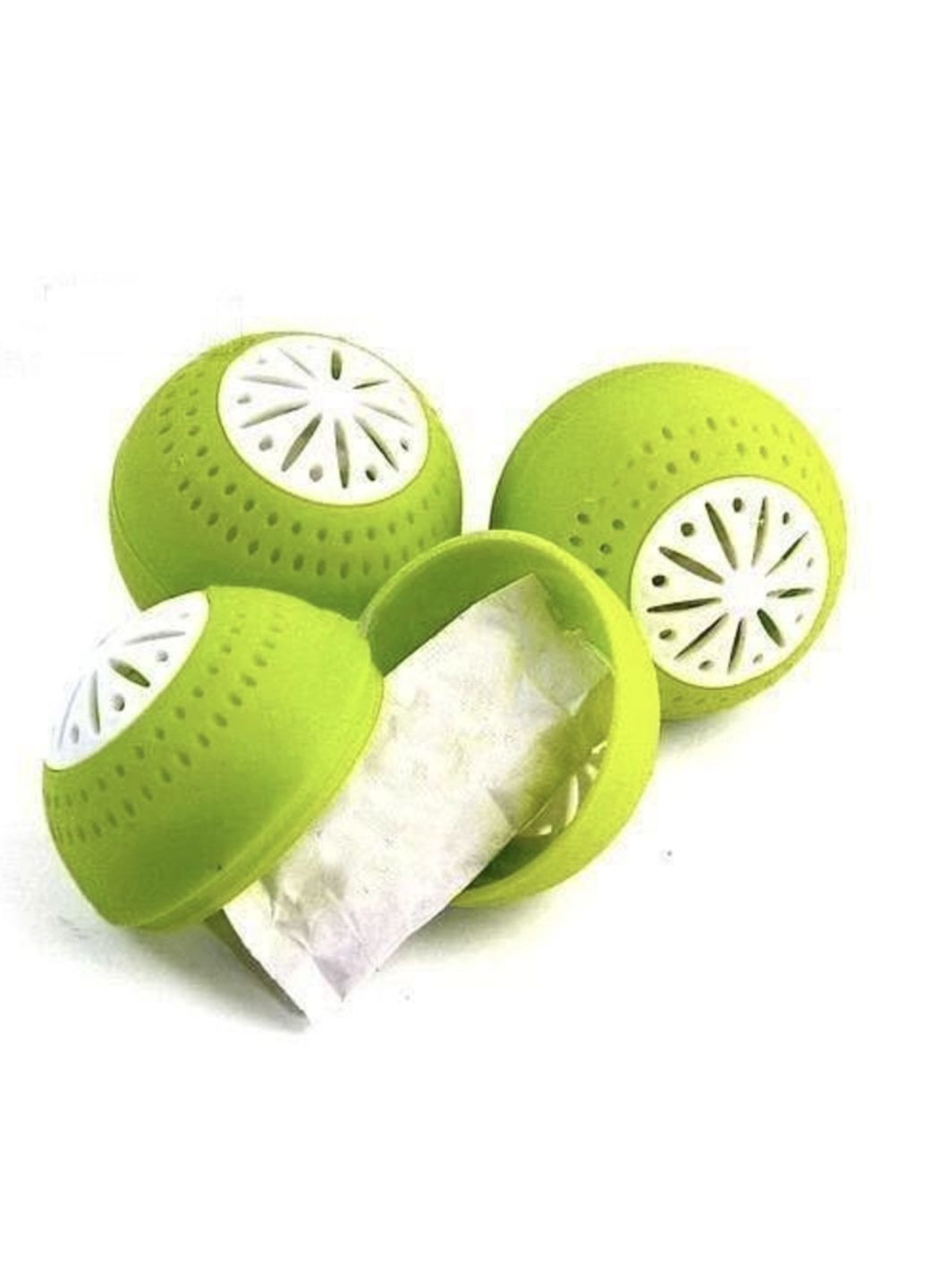 Поглинач запахів для холодильника Fridge Balls жовта компактна кулька для усунення неприємних запахів у холодильнику 3 шт ProDobro (365442010)