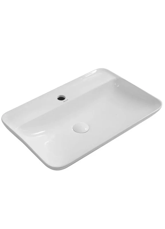 Раковина накладная Premium BEVEL-0203 600×405×120 мм с отверстием под смеситель, керамическая (MP6513) Mixxus (398370097)