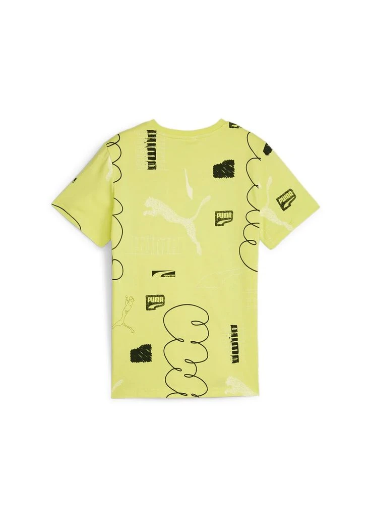 Зелена літня футболка classics brand love aop green 679965-38 Puma
