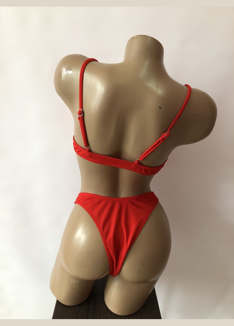 Красный летний женский раздельный купальник (6-62) No Brand