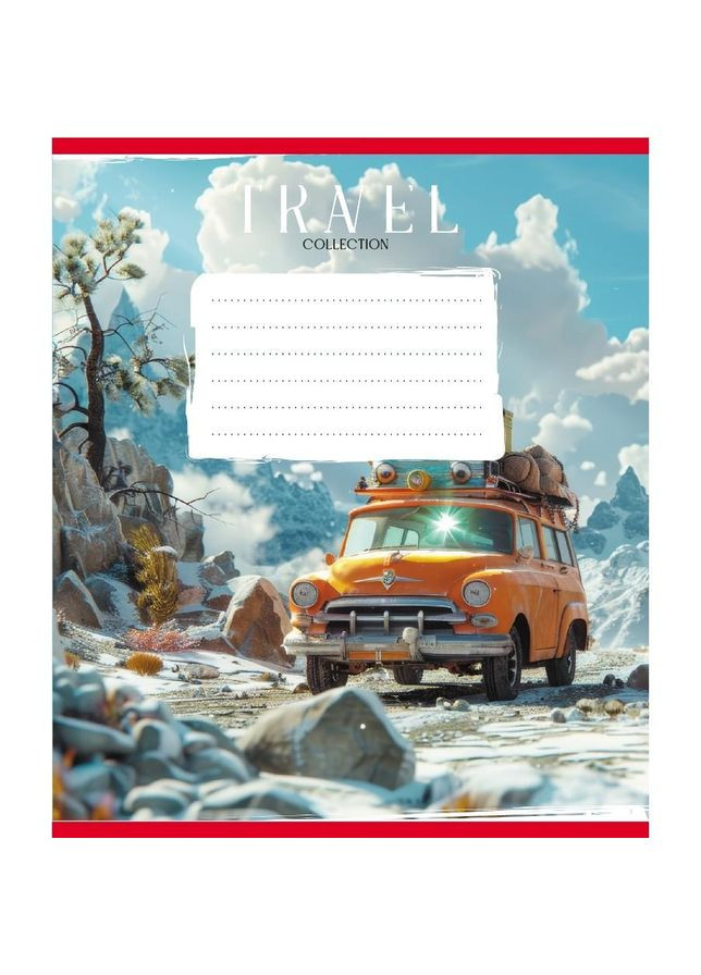 Зошит учнівський "Подорож на авто" 036-570083K-5 в клітинку, 36 аркушів No Brand (362569282)