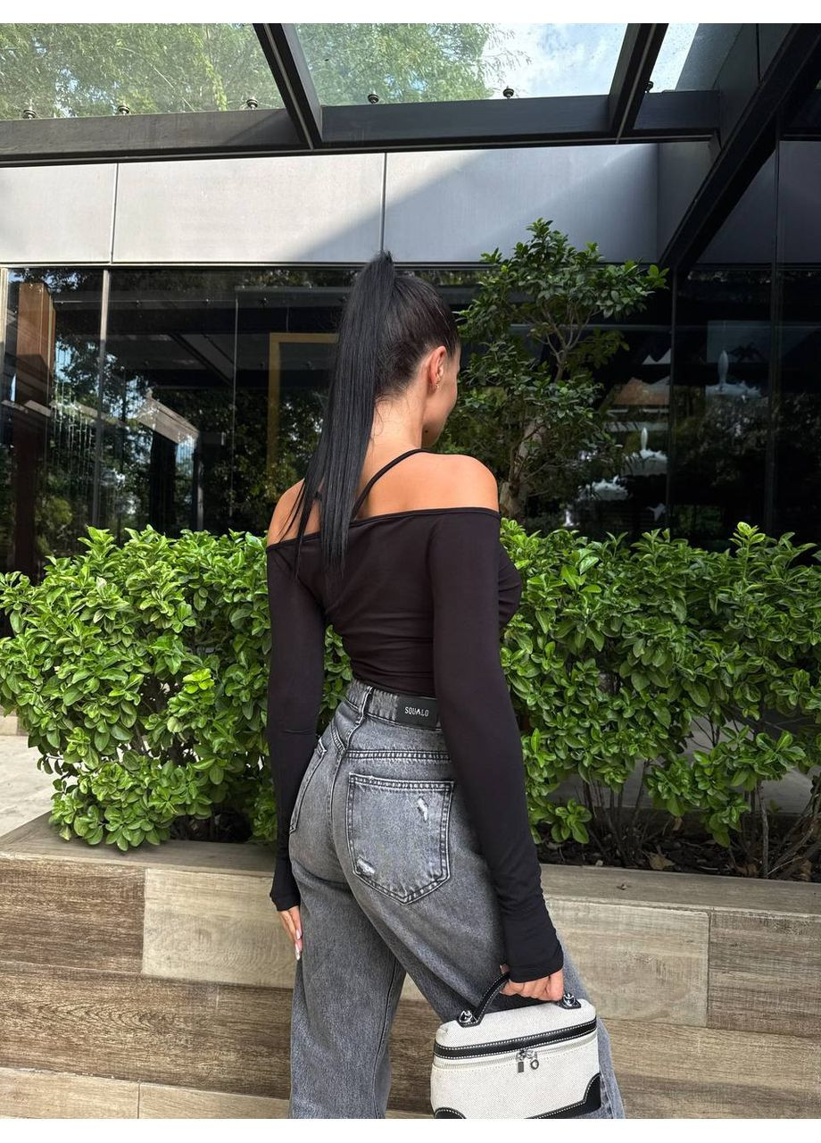 Женский лонгслив с открытими плечами Гермес (351513551)