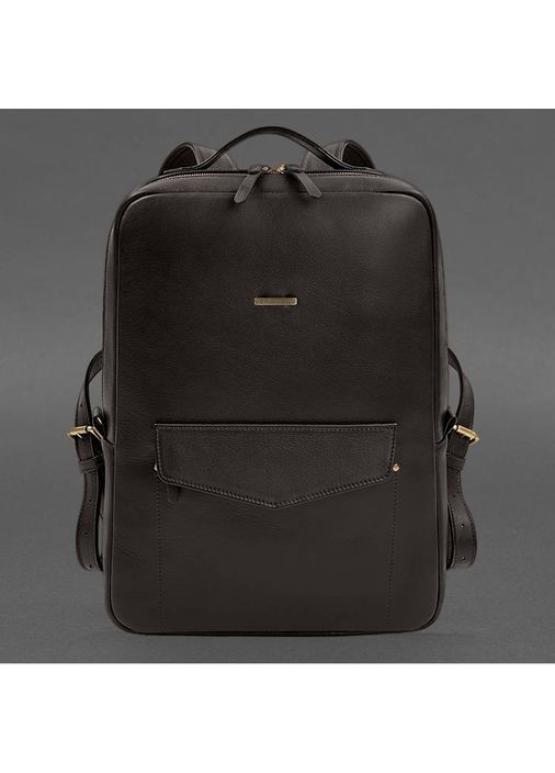 Шкіряний рюкзак на блискавці Cooper maxi темно-коричневий BlankNote (348359279)
