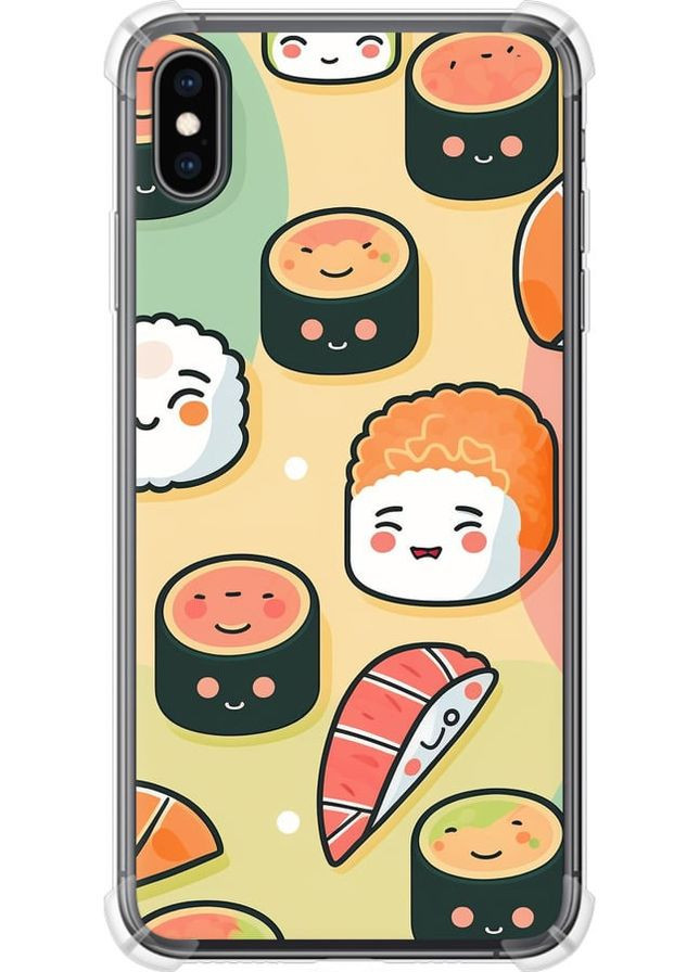 Силіконовий протиударний с посиленими кутами чохол 'Суші патерн' для Endorphone Apple iPhone XS Max (278237736)