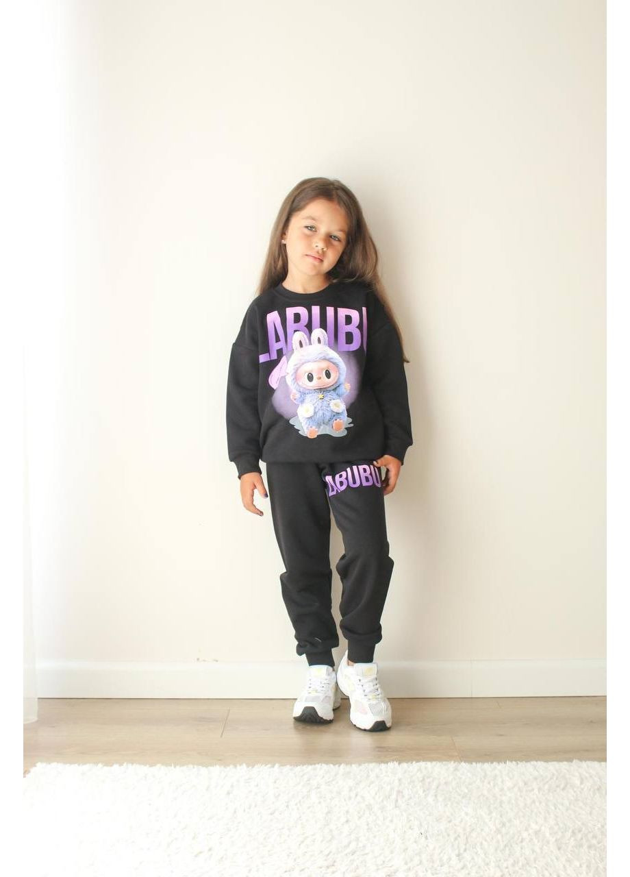 Чорний костюм для дівчинки лабубу No Brand