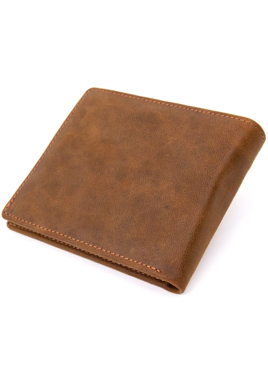 Портмоне унисекс матовое Коричневое 11х9,2х1,3 см Vintage (391297904)