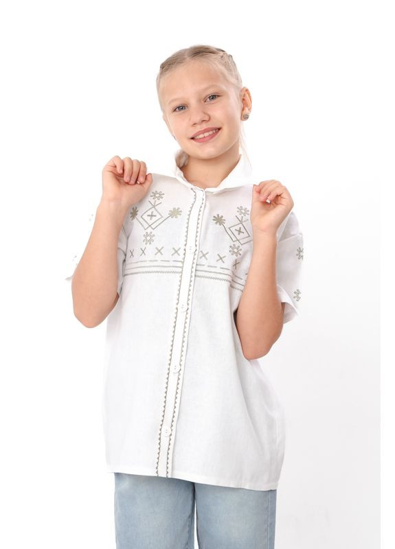 Вишита сорочка для дівчинки-підлітка з коротким рукавом (p-17738) Носи своє (363043817)