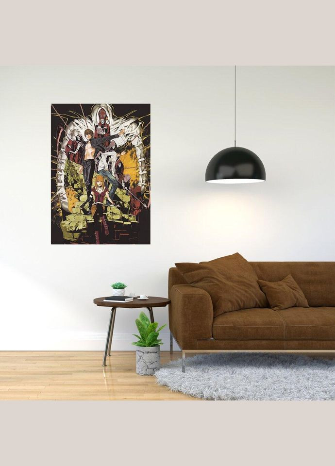 Плакат- с принтом "Death Note - Тетрадь смерти (манга аниме сериал) 4" A2 Кавун постер (316208266)