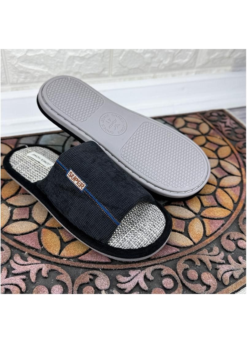 Домашні чоловічі тапочки відкриті VS-0010244-1 Чорні Jomix (366962178)