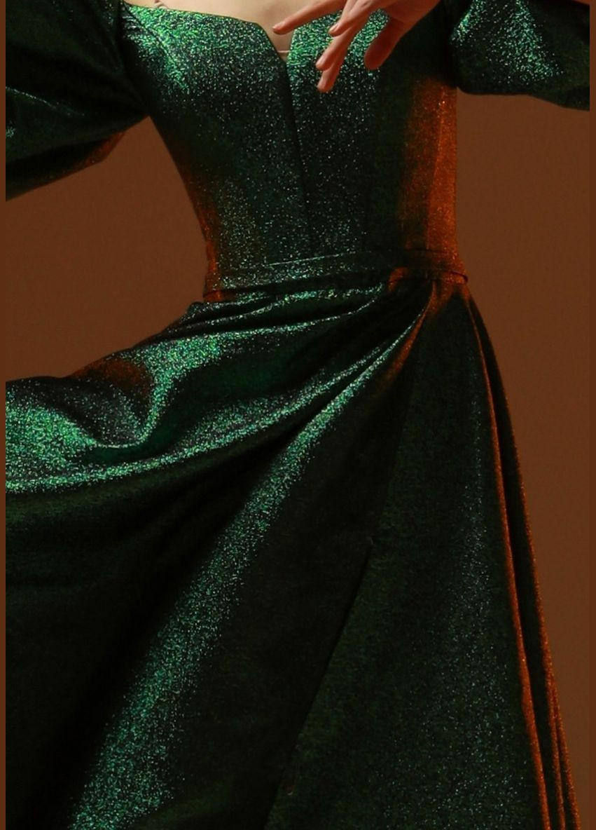 Зелена вечірня плаття з спідницею-сонце, а-силует Lolita однотонна