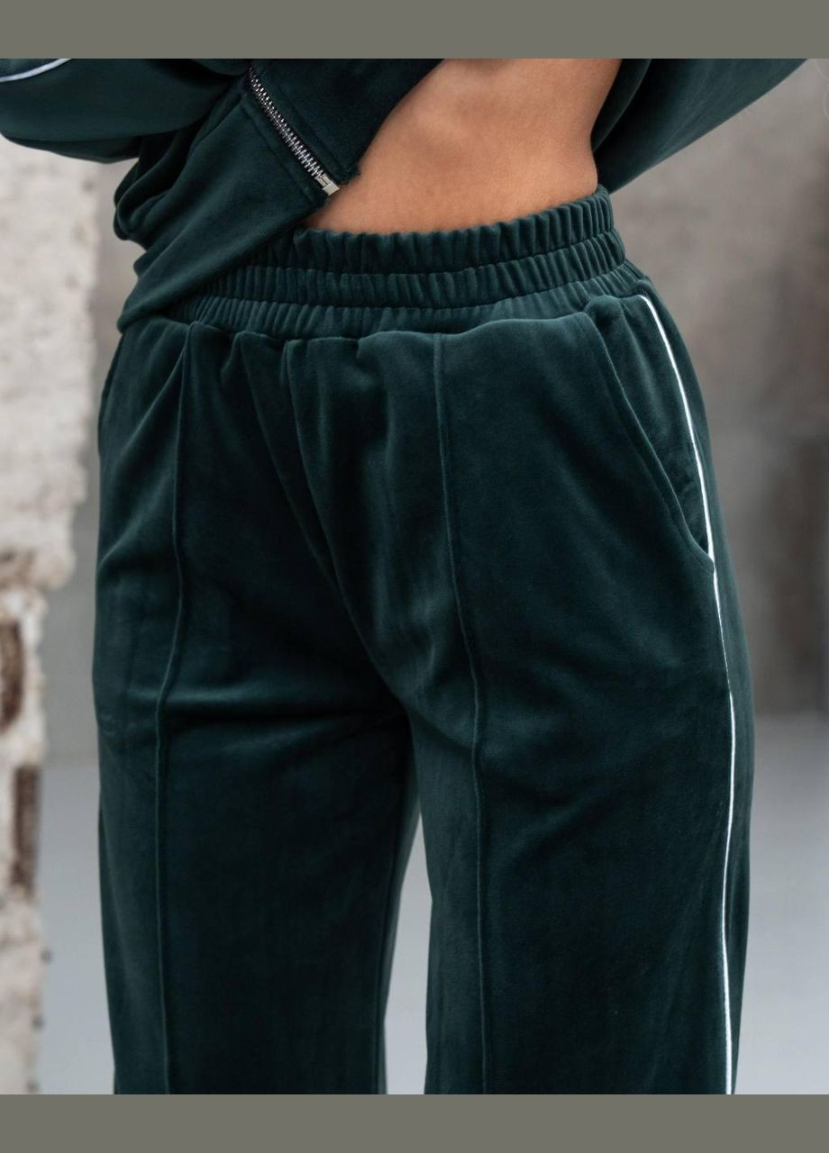 Женский велюровый костюм Изумрудный No Brand (326842578)