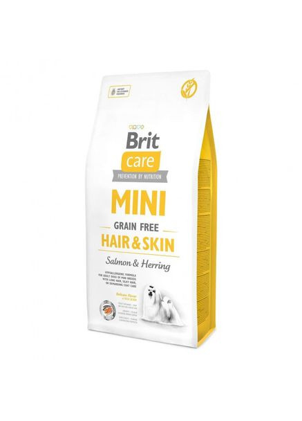 Сухой корм Care GF Mini Hair & Skin 7 kg (для взрослых собак миниатюрных пород) Brit (293408151)