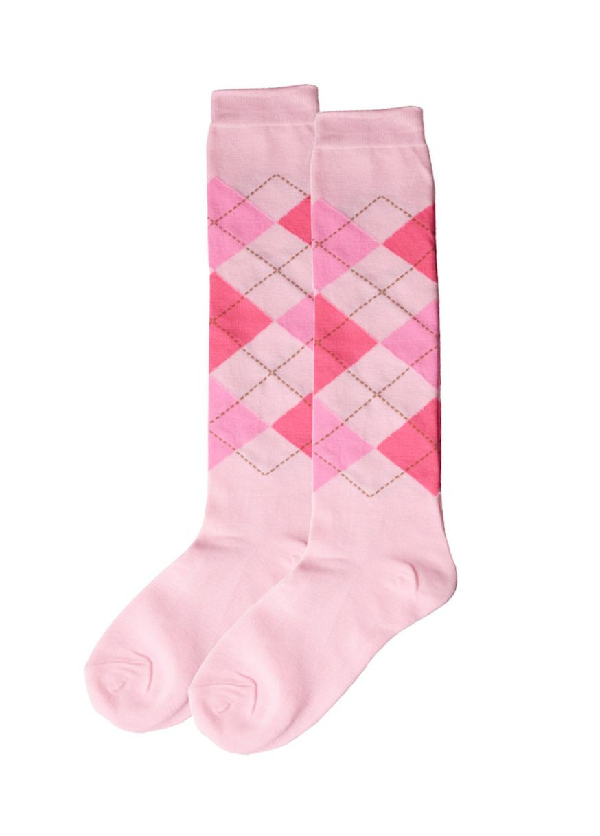 Гольфи до коліна з ромбами рожеві No Brand (315401571)