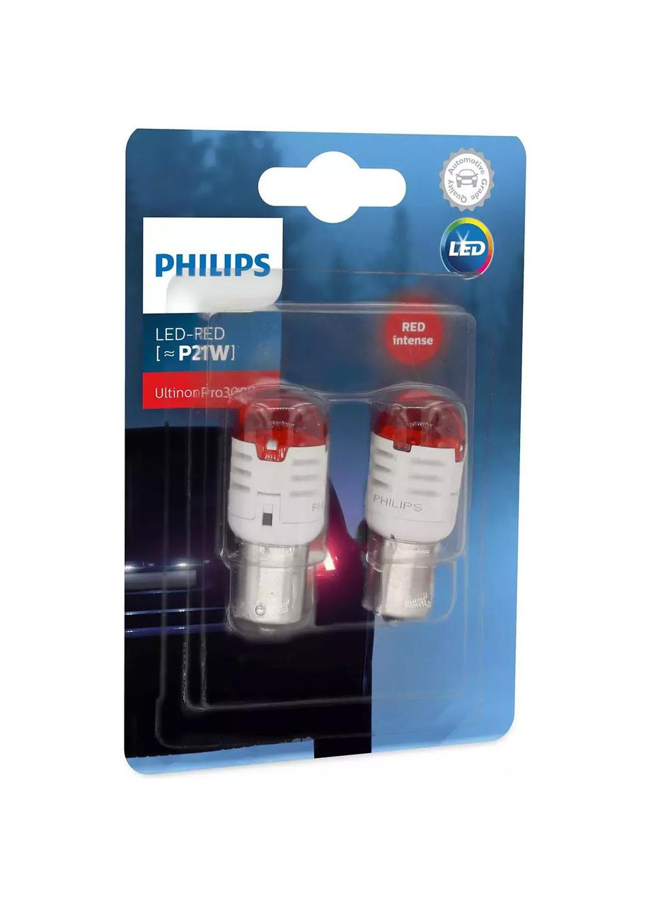 Автолампа светодиодная P21W LED 12V 1.75W BA15S/LED RED ULTINON PRO3000/КРАСНЫЙ/2ШТ. BLISTER (PS 1149 PRO (355340502)