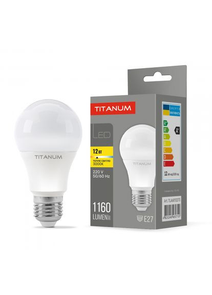 LED лампа A60 12W E27 3000K Titanum (370247543)