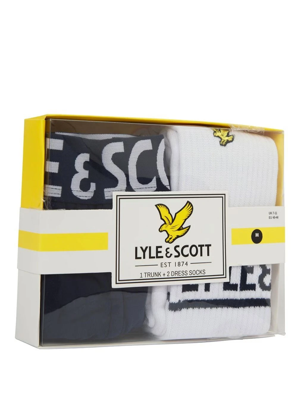 Подарочный набор боксерки мужские трусы + 2 пары носков Lyle & Scott Mens Sock Gift Sets (392111243)