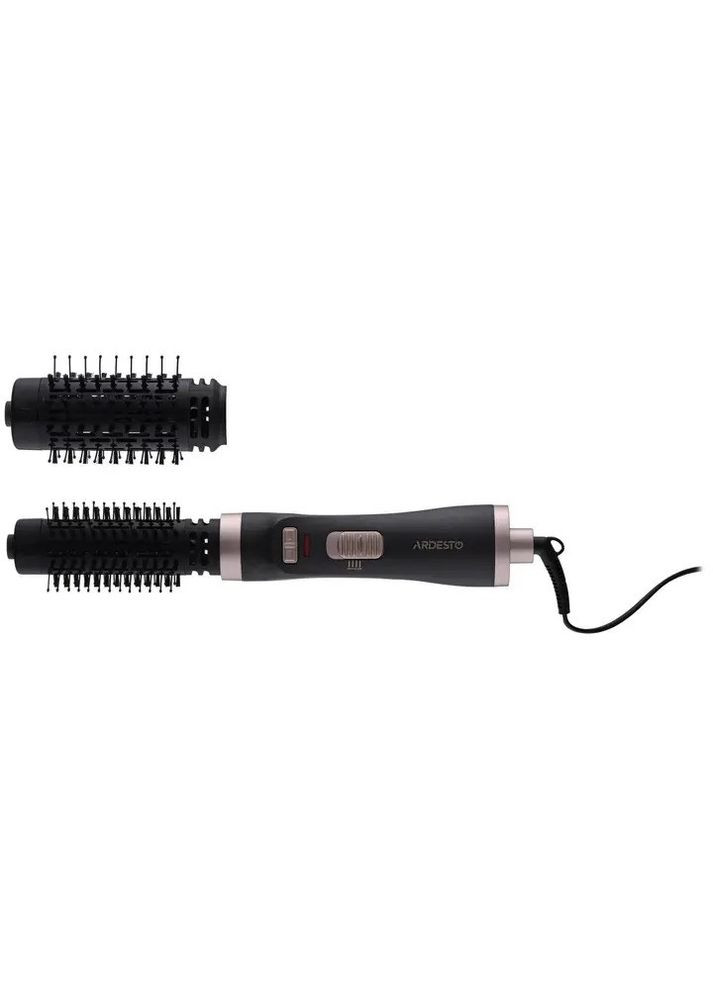 Фен-щітка HD-C100 з керамічним покриттям 2 насадки 100Вт Холодний обдув Чорний/Пудровий Ardesto (339111575)