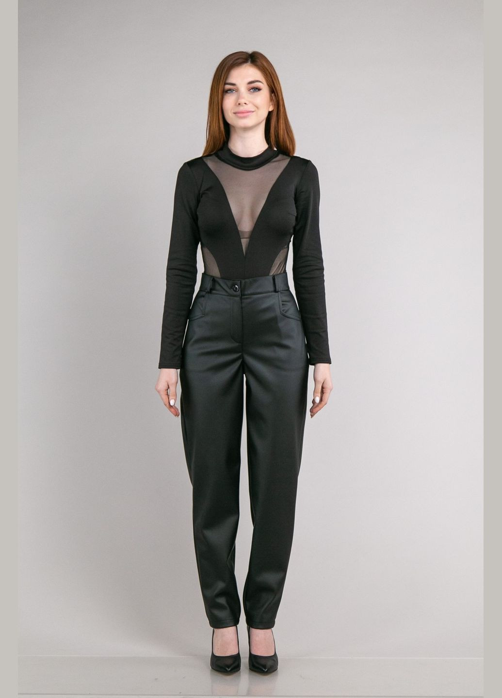 Брюки прямі з еко-шкіри CHICLY (315479909)