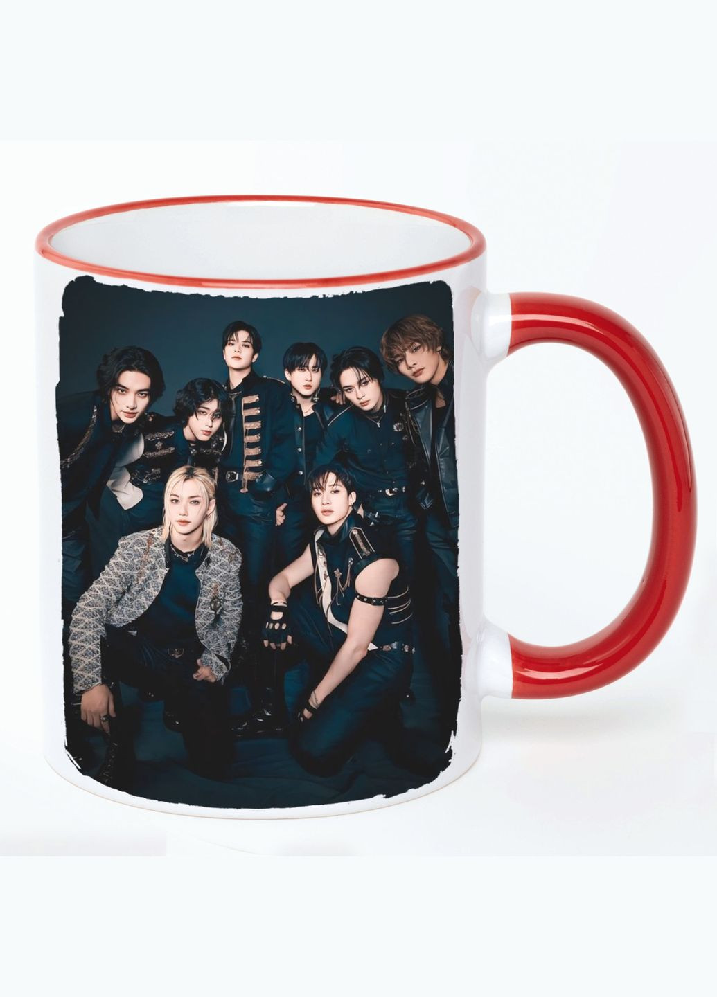 Чашка Stray Kids K-pop #008 (кружка, кружка) Белая с Красной ручкой 330 мл No Brand (322716564)