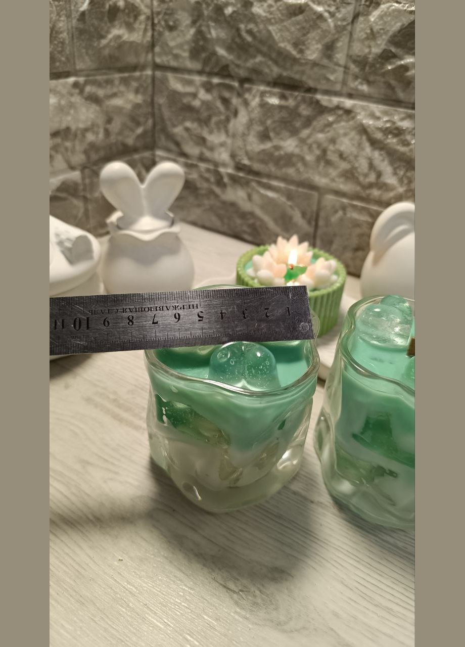 Свеча Зеленый чай со льдом из соевого воска ручной работы Hand Made (325877045)