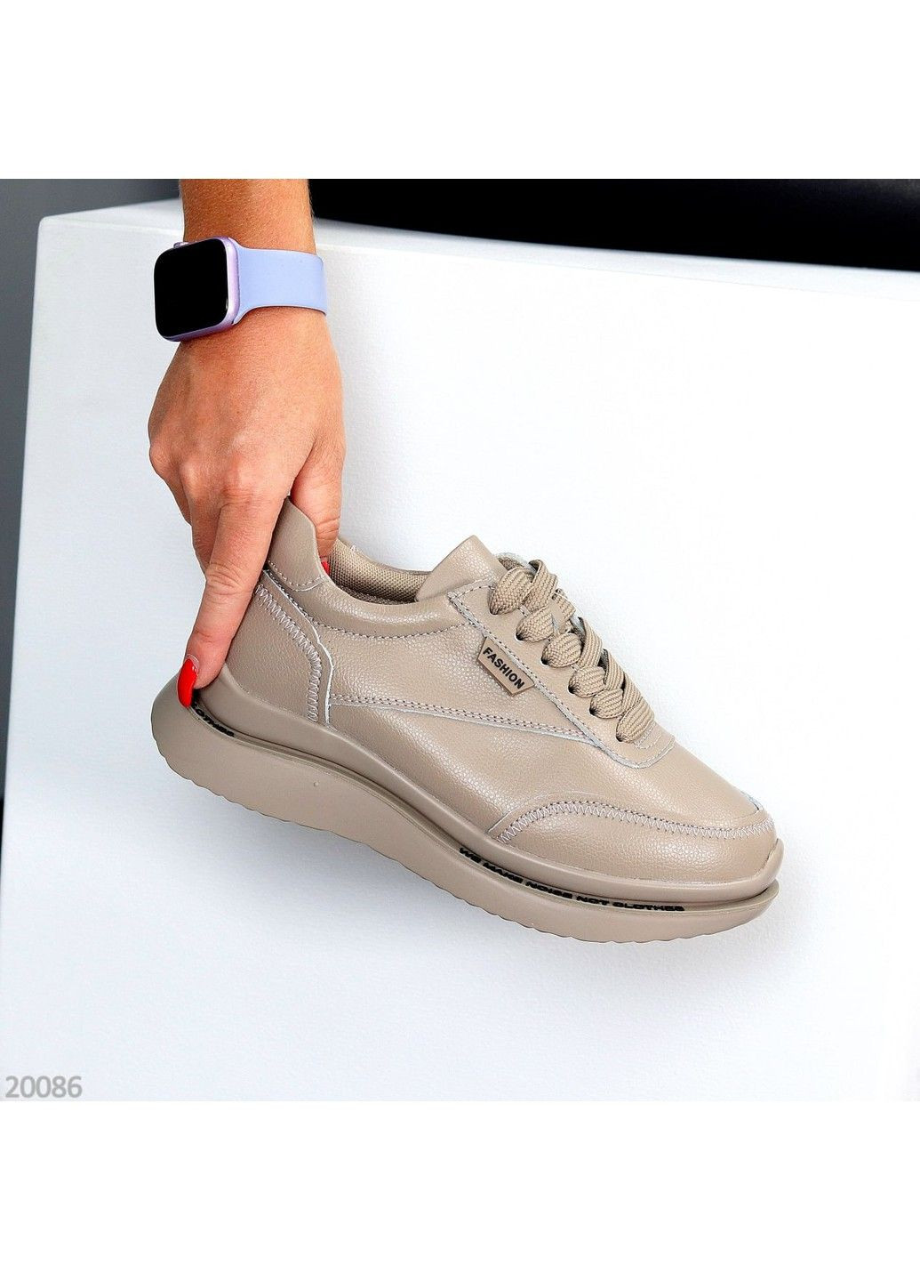 279 Кросовки Кожаные Бежевые KDSL бежевые демисезоны (316354796)