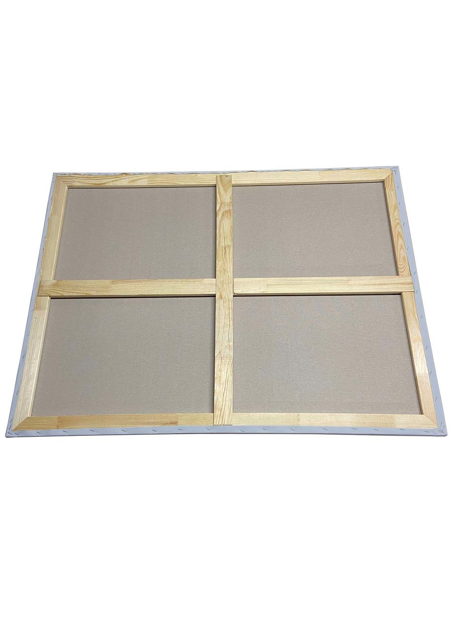 Полотно грунтованное 100х130 см, на подрамнике, 2 перемычки, среднее зерно, хлопок, планка 55х18 мм, голубой грунт Artfactory (361859162)