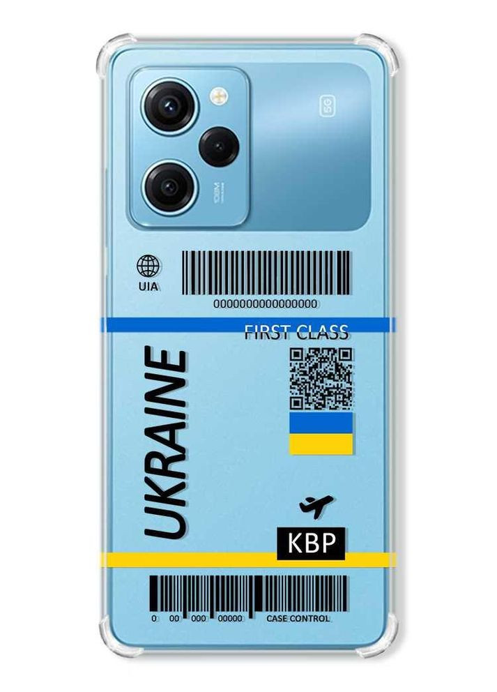 Чохол з потовщеними кутами на Xiaomi Redmi Note 12 Pro Speed 5G:: Авіаквиток Україна (принт 262) Creative (360693739)
