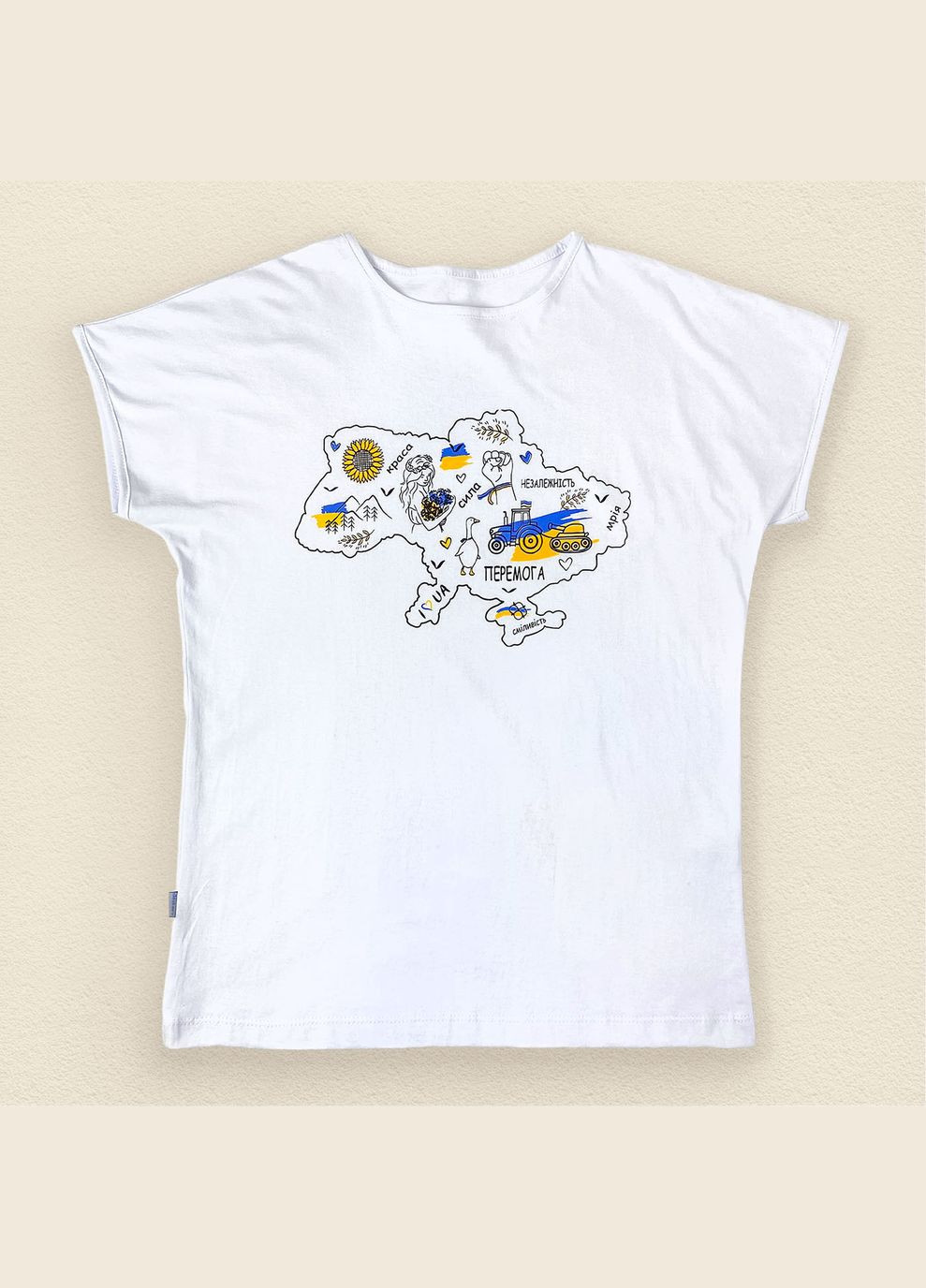 Жіноча футболка біла кулір Україна. Білий dexter's - (296485362)
