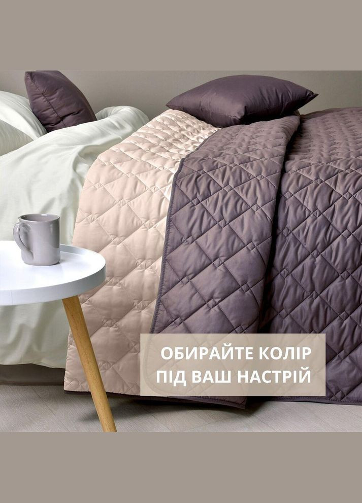 Покривало 210х240 см євро стьобане двостороннє якісна стібка мікрофібра на ліжко диван IDEIA (318506550)