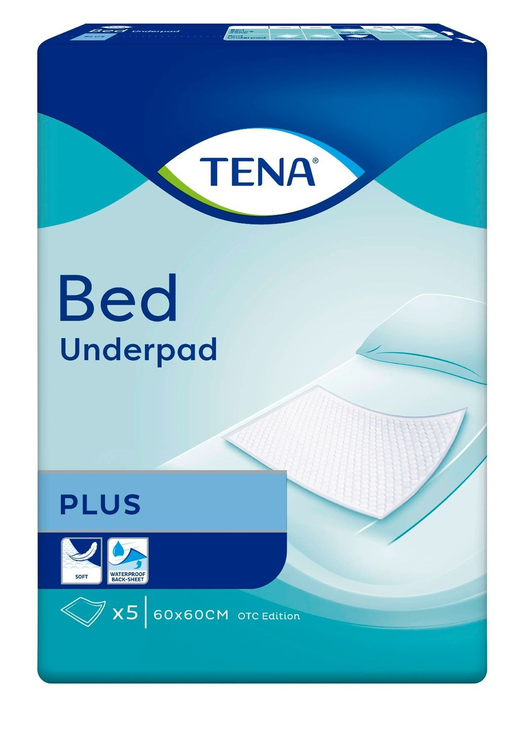 Одноразові пелюшки Bed Plus, 60х60 см, 5 шт. Tena 770064 (328200159)