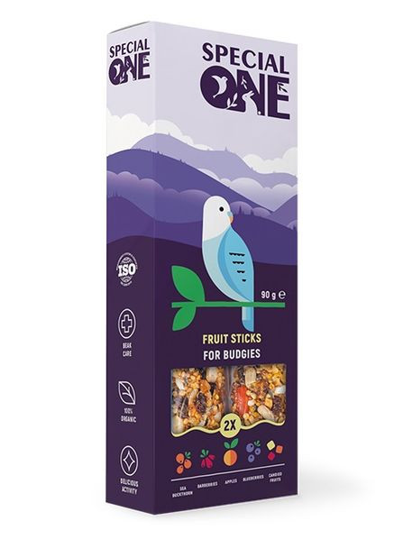 Палички "Фруктові" для хвилястих папуг 90 г (4823082423460) Special One (279569694)